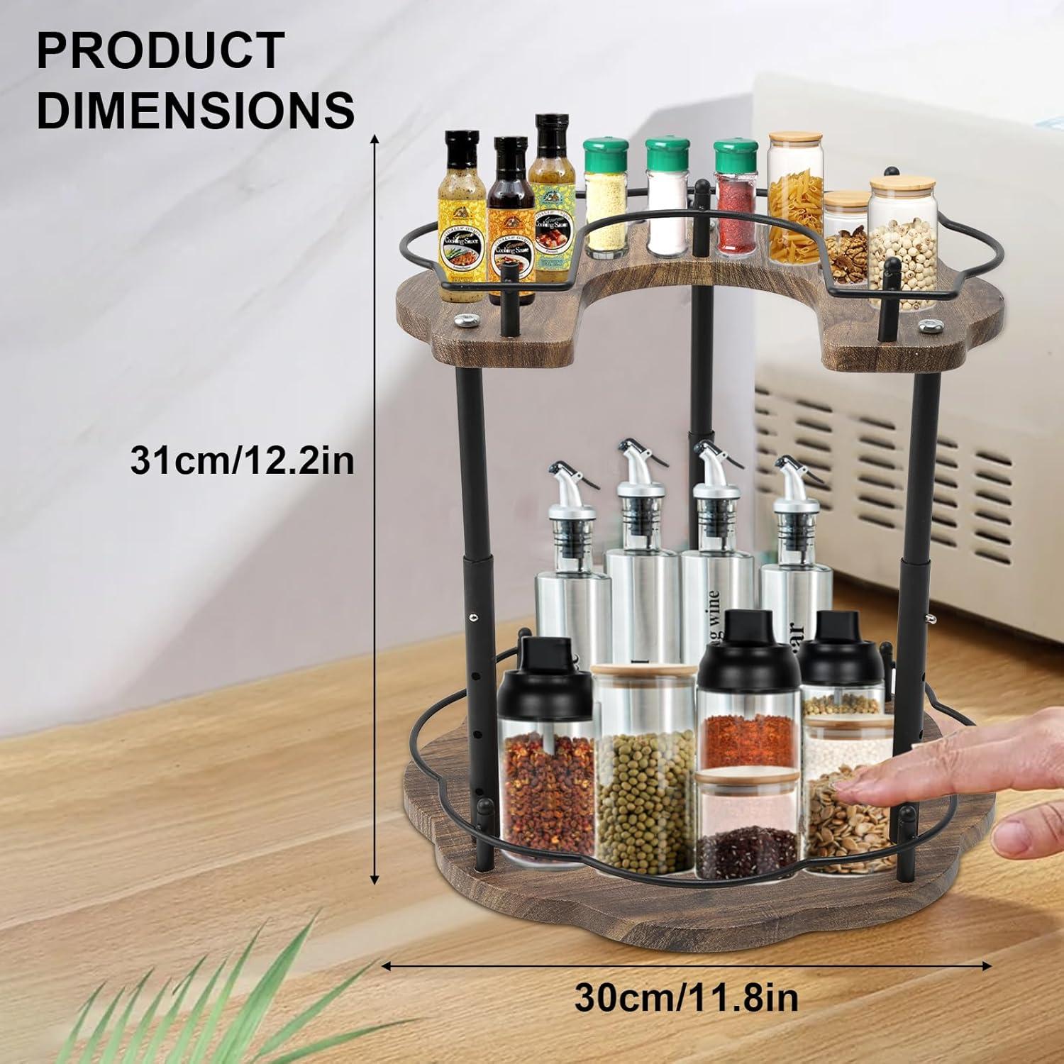 Organizador giratorio Petyoung 2 niveles para especias 30x30 cm