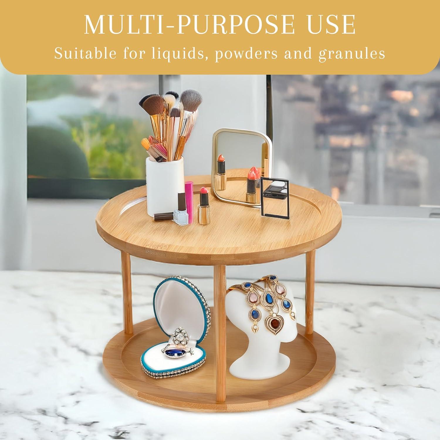 Organizador de Especias Giratorio 2 Lb. Depot de Bambú 25.4 cm