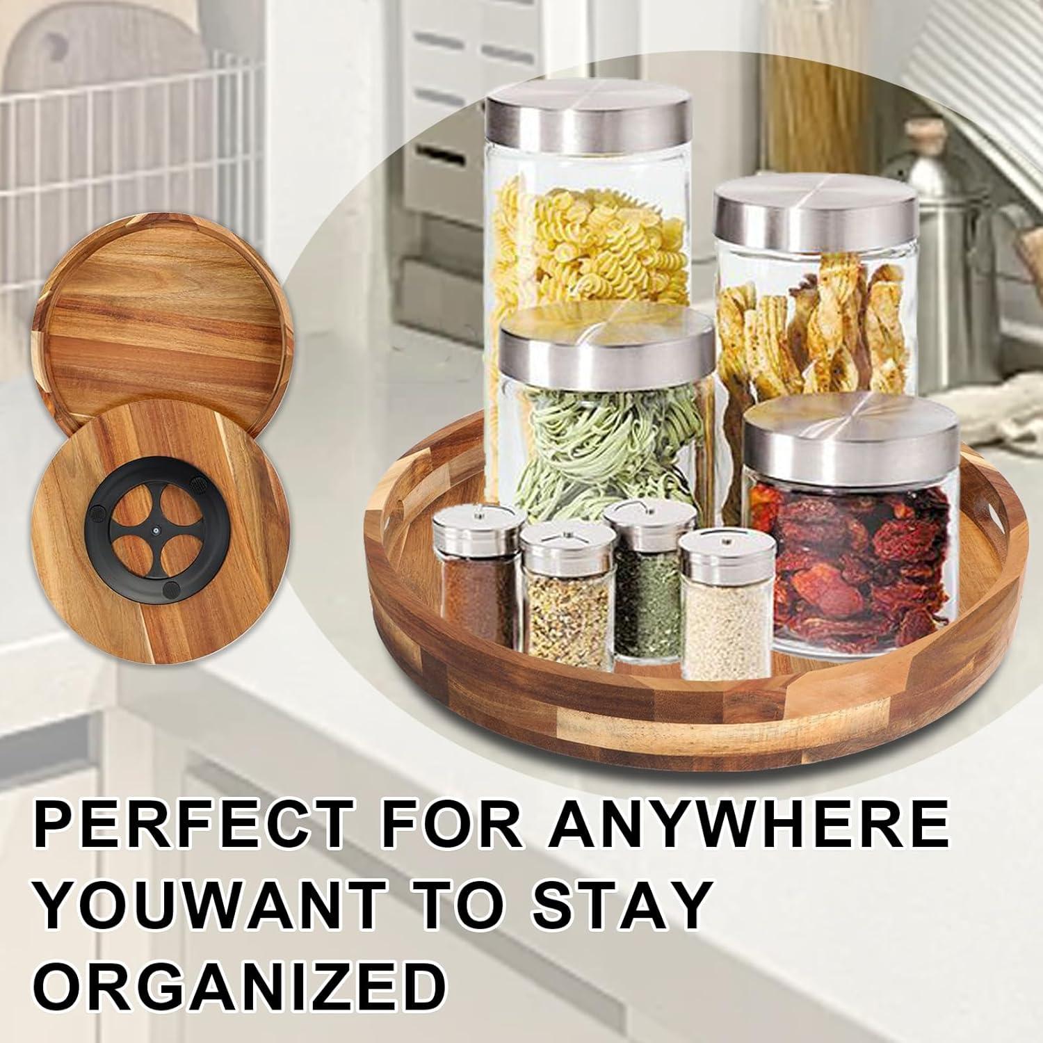 Susan perezoso de madera de acacia Sholramo 30.48 cm - Organizador de especias