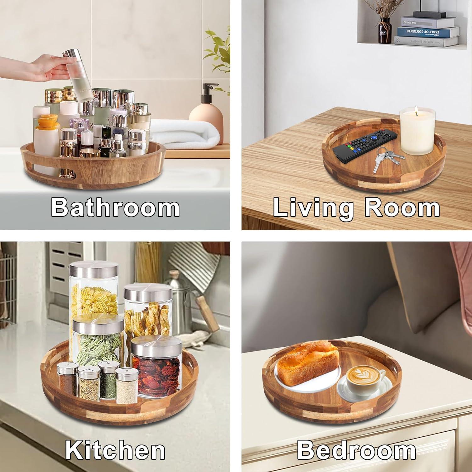 Susan perezoso de madera de acacia Sholramo 30.48 cm - Organizador de especias