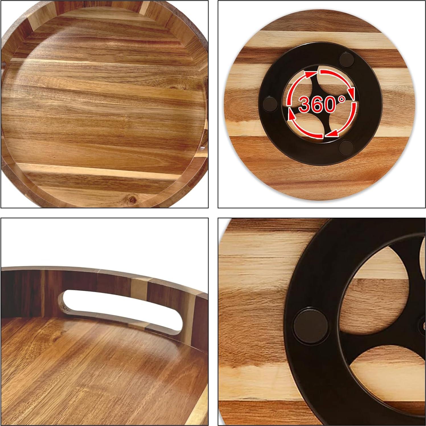 Susan perezoso de madera de acacia Sholramo 30.48 cm - Organizador de especias