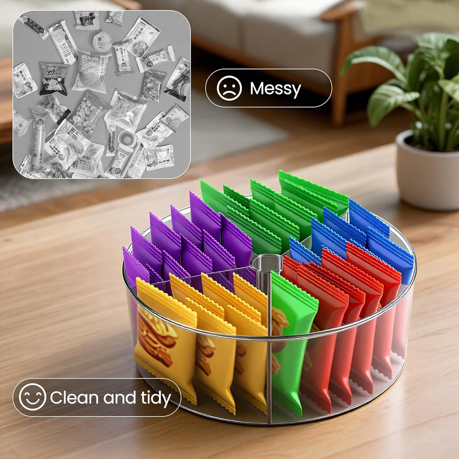 Organizador giratorio Lazy Susan 30 cm acrílico transparente