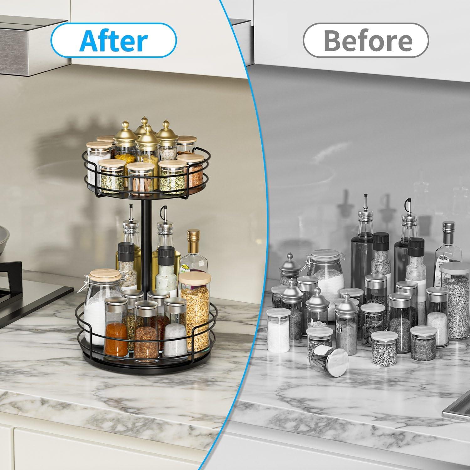 Organizador Giratorio 2 Niveles BOIVSHI para Cocina y Baño