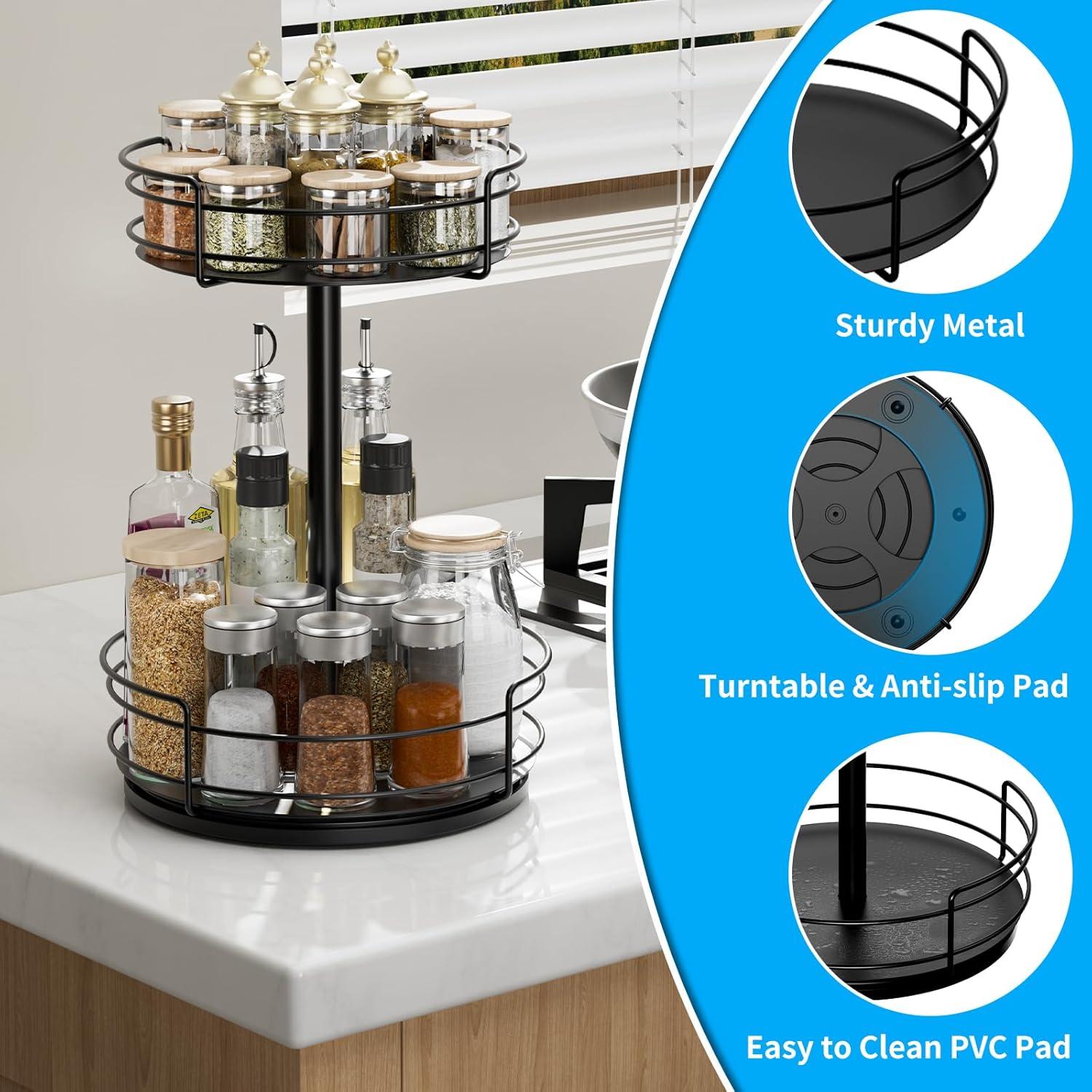 Organizador Giratorio 2 Niveles BOIVSHI para Cocina y Baño