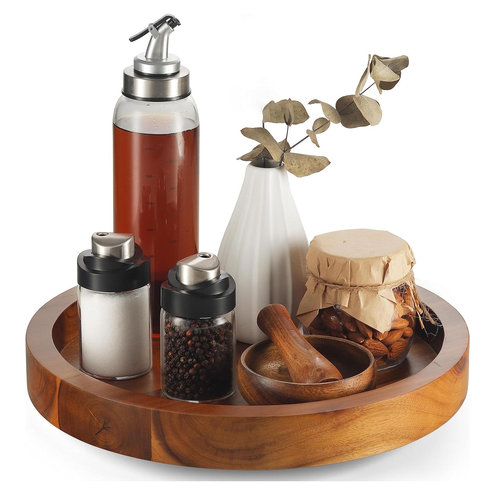 Organizador Giratorio de Madera Tidita 33 cm para Cocina