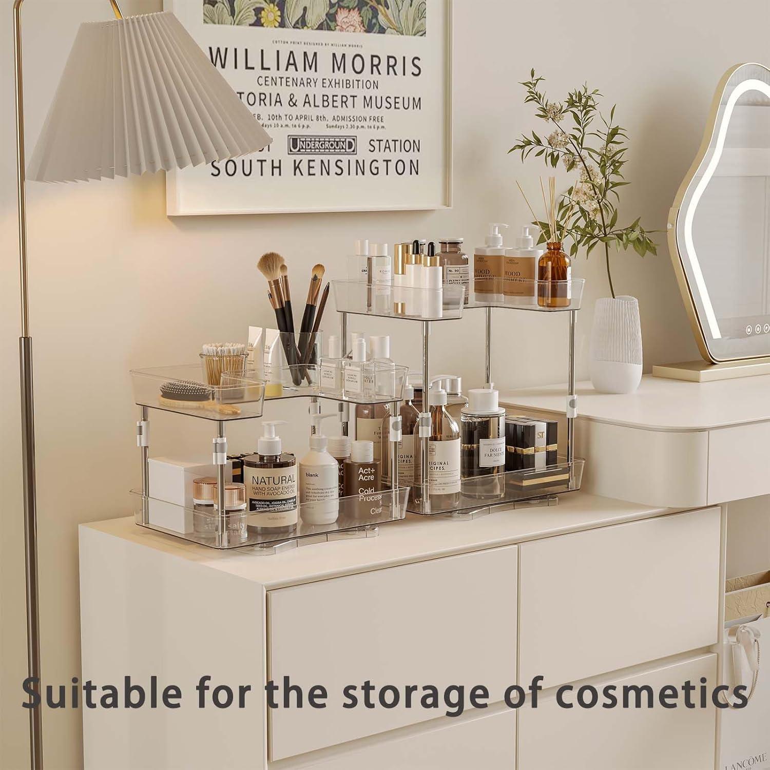 Organizador de especias giratorio Spormmkuy 2 niveles ajustables