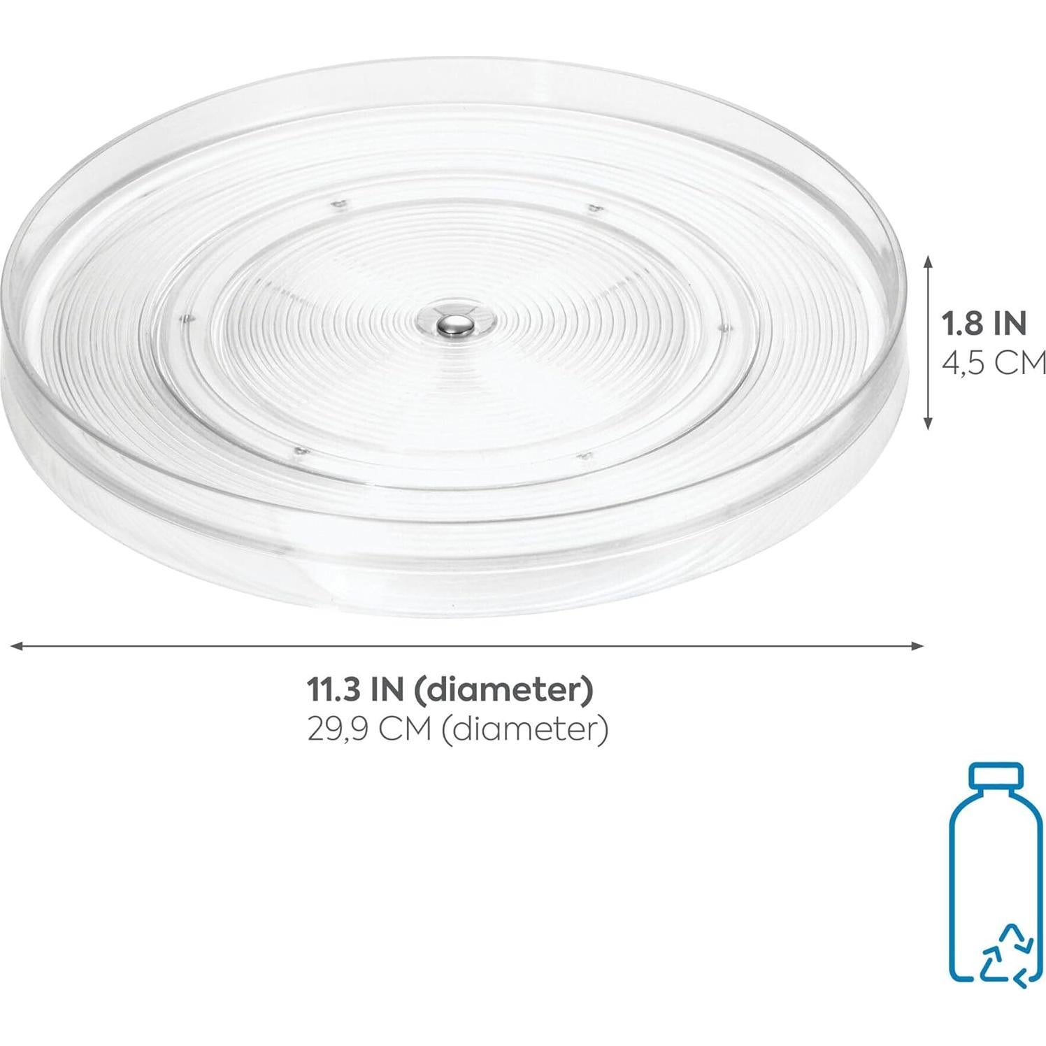 Organizador Giratorio iDesign Linus 28 cm Plástico Reciclado