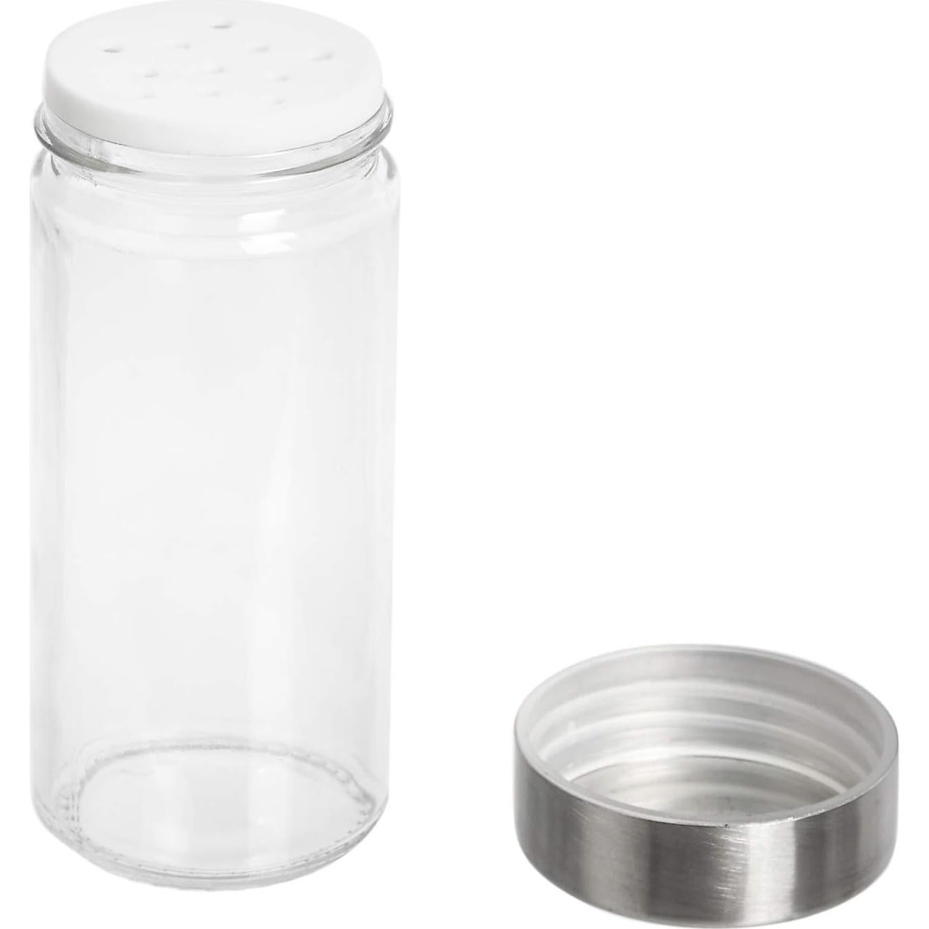 Organizador de Especias Amazon Basics 20 Tarros Vidrio Plateado