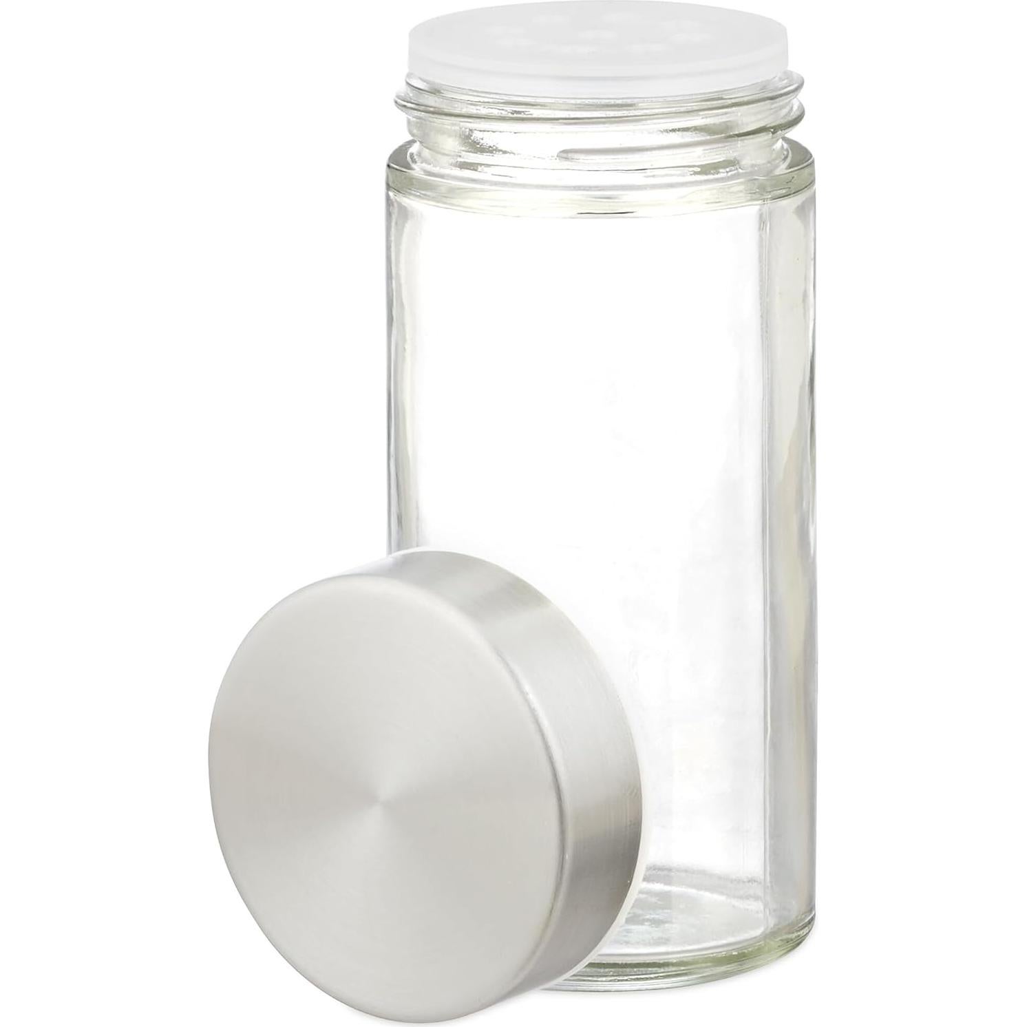 Carrusel de Especias Relaxdays, 12 Tarros 80ml, Acero Inoxidable