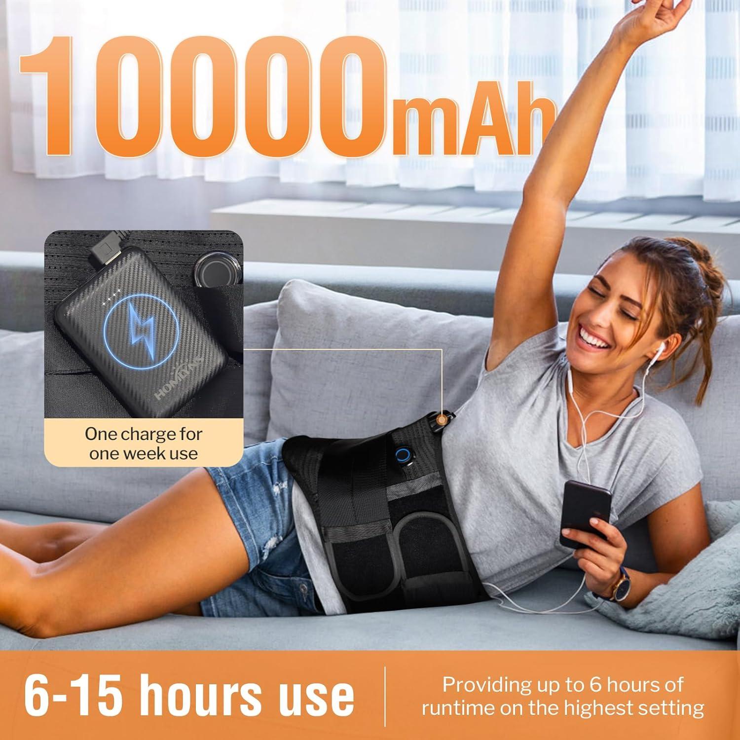 Almohadilla Térmica Inalámbrica HOMLYNS RelaxRite 142 cm 3 Niveles