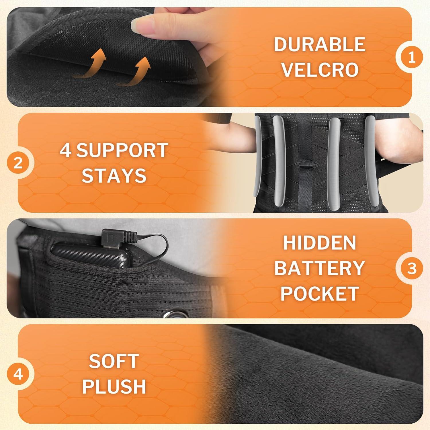 Almohadilla Térmica Inalámbrica HOMLYNS RelaxRite 142 cm 3 Niveles