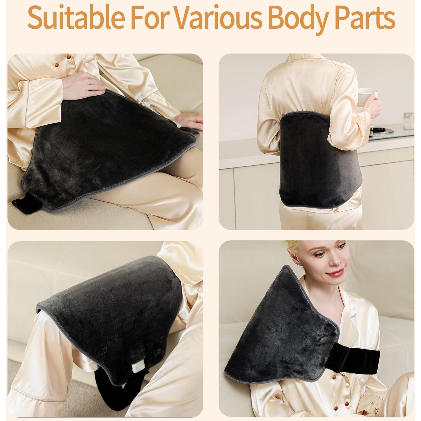 Almohadilla Térmica Eléctrica Myiosus 38x61 cm, 4 Niveles Calor