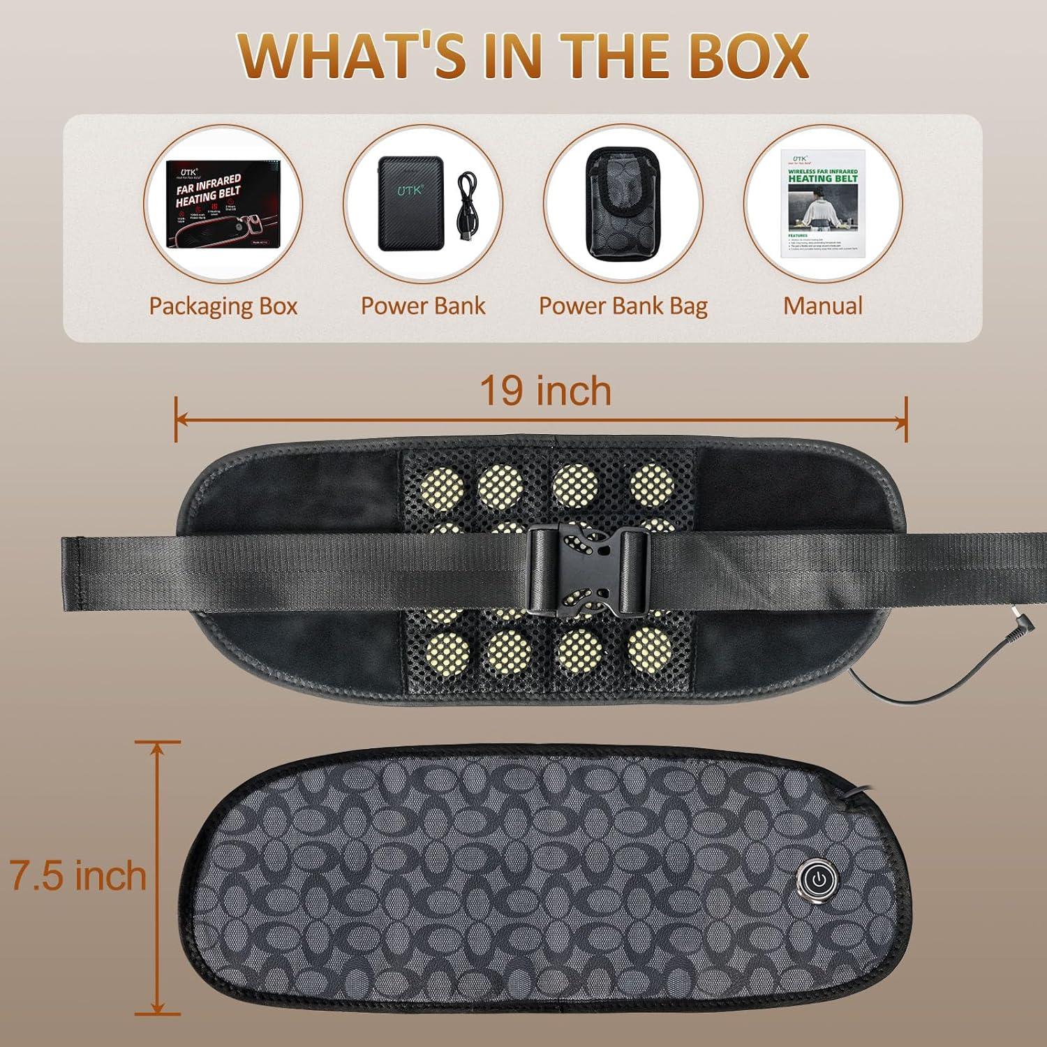 Almohadilla Térmica Inalámbrica UTK H01Y2 para Alivio de Dolor