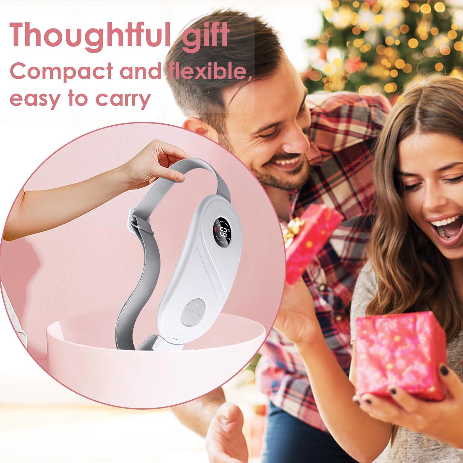 Almohadilla Calentadora Portátil UHFaFi Rosa, Alivio Dolor Menstrual