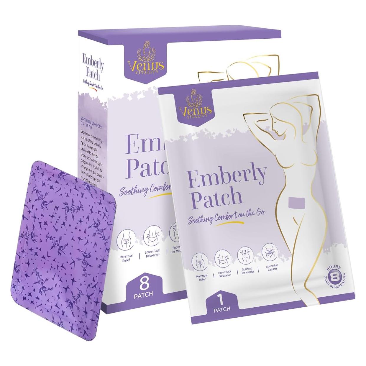 Almohadilla Calentadora Portátil Emberly - Alivio Menstrual 8 Parches