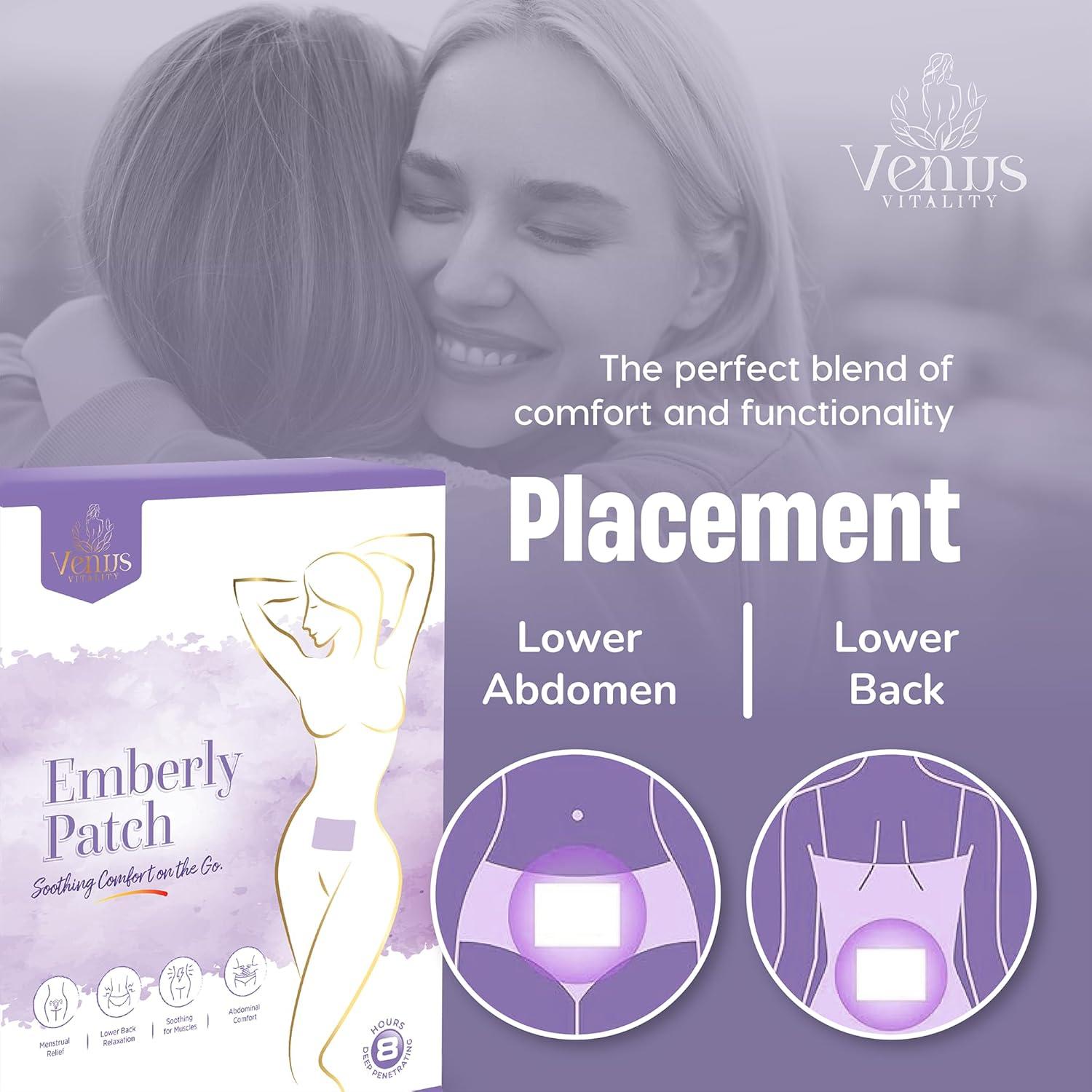 Almohadilla Calentadora Portátil Emberly - Alivio Menstrual 8 Parches