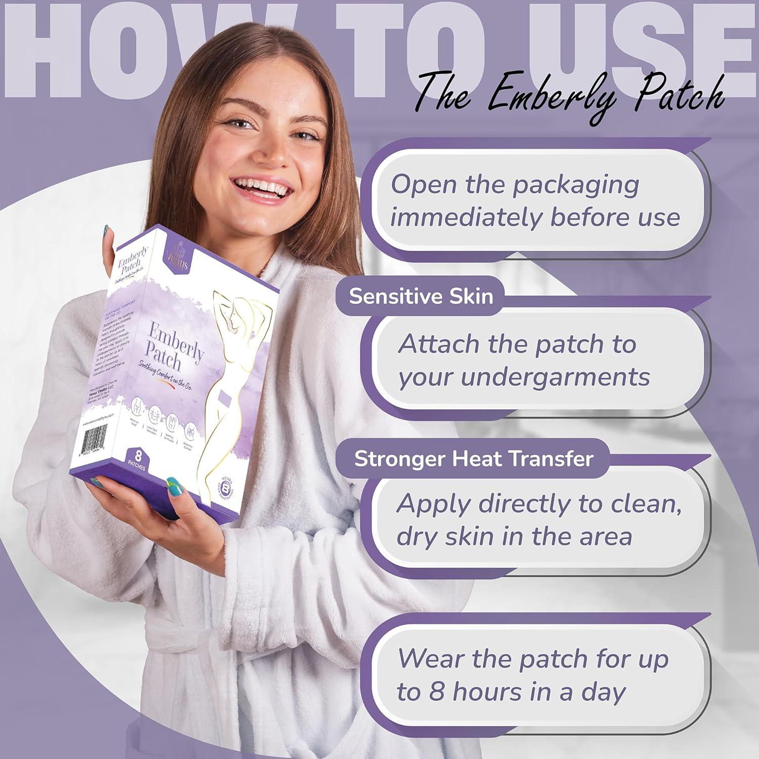 Almohadilla Calentadora Portátil Emberly - Alivio Menstrual 8 Parches