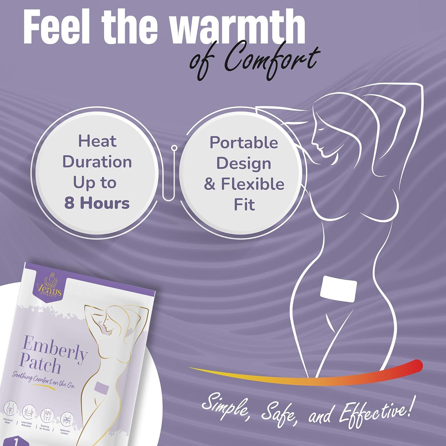 Almohadilla Calentadora Portátil Emberly - Alivio Menstrual 8 Parches