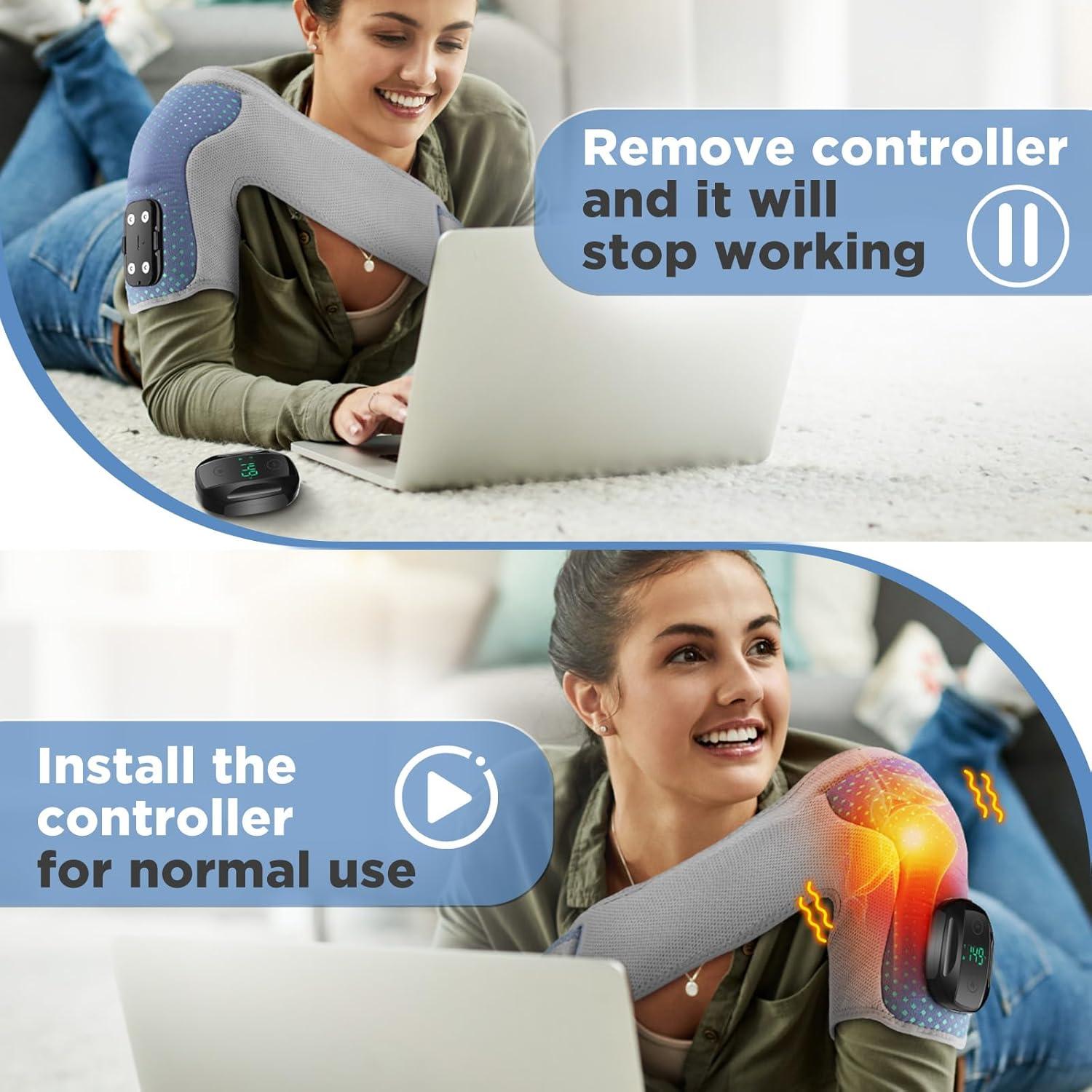 Almohadilla Térmica Inalámbrica ROHVEMJ para Hombros con Masaje