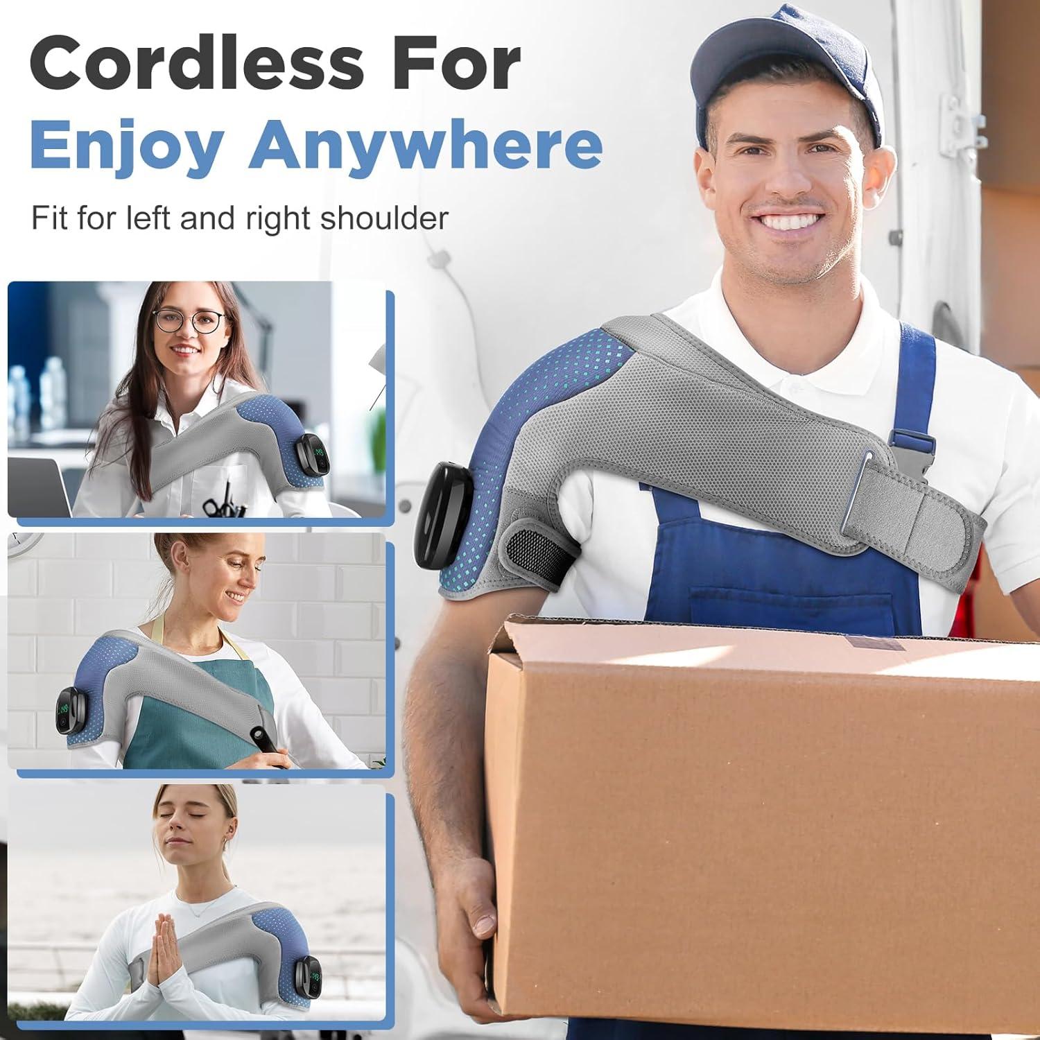 Almohadilla Térmica Inalámbrica ROHVEMJ para Hombros con Masaje