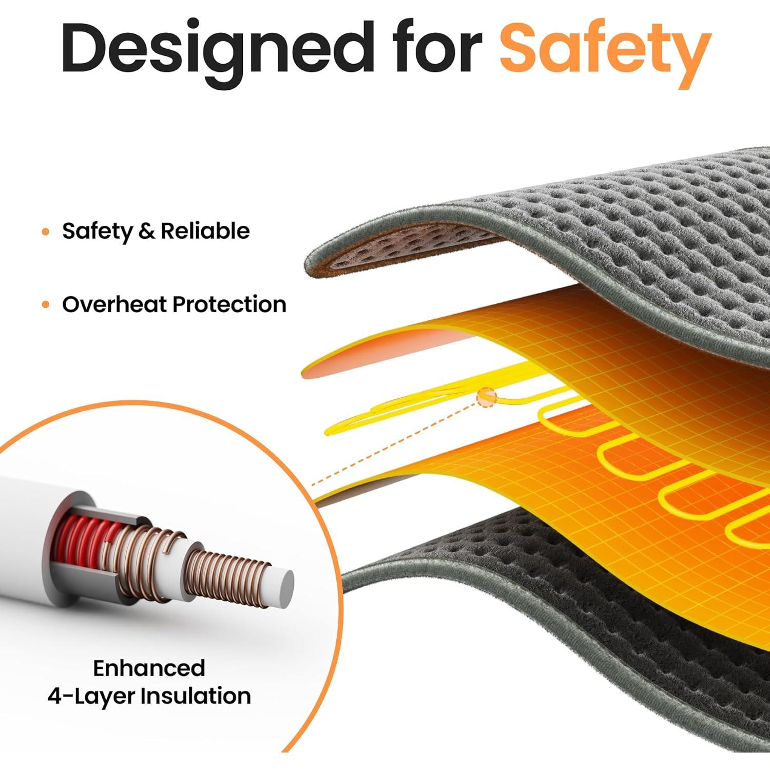 Almohadilla Térmica Vivilime 60x30 cm con 9 Niveles de Calor