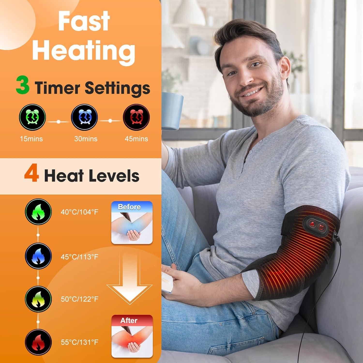 Almohadilla Calefactora GVMSOR para Muñeca y Codo 4 Niveles