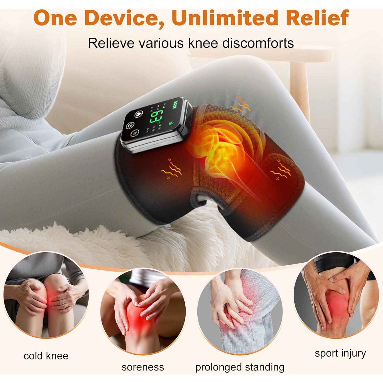 Almohadilla Calentadora Inalámbrica WOLOYHEATIE para Rodilla con Masaje