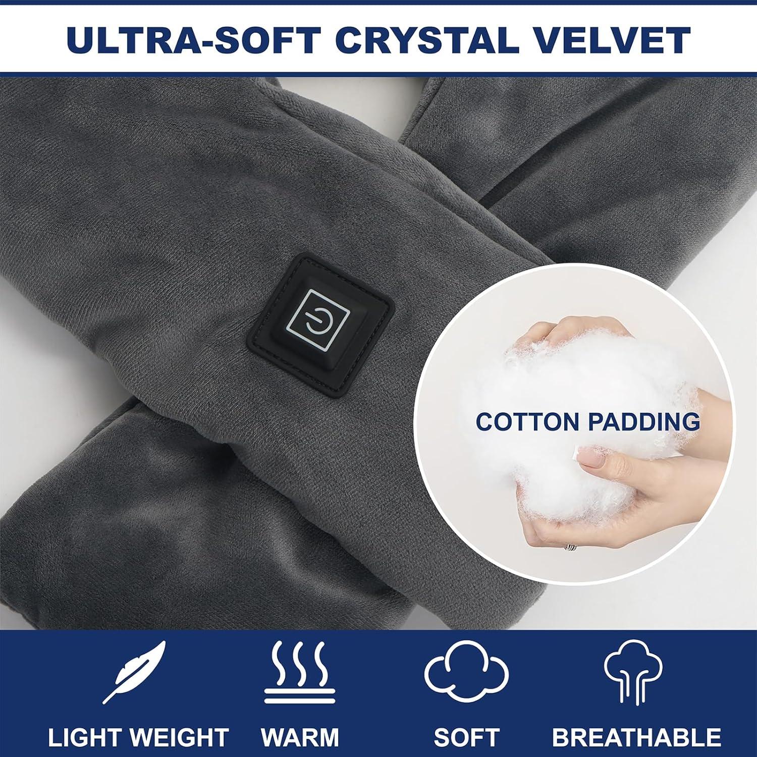 Bufanda Calentada QOTOLY con Batería 5000mAh, 3 Modos de Calor