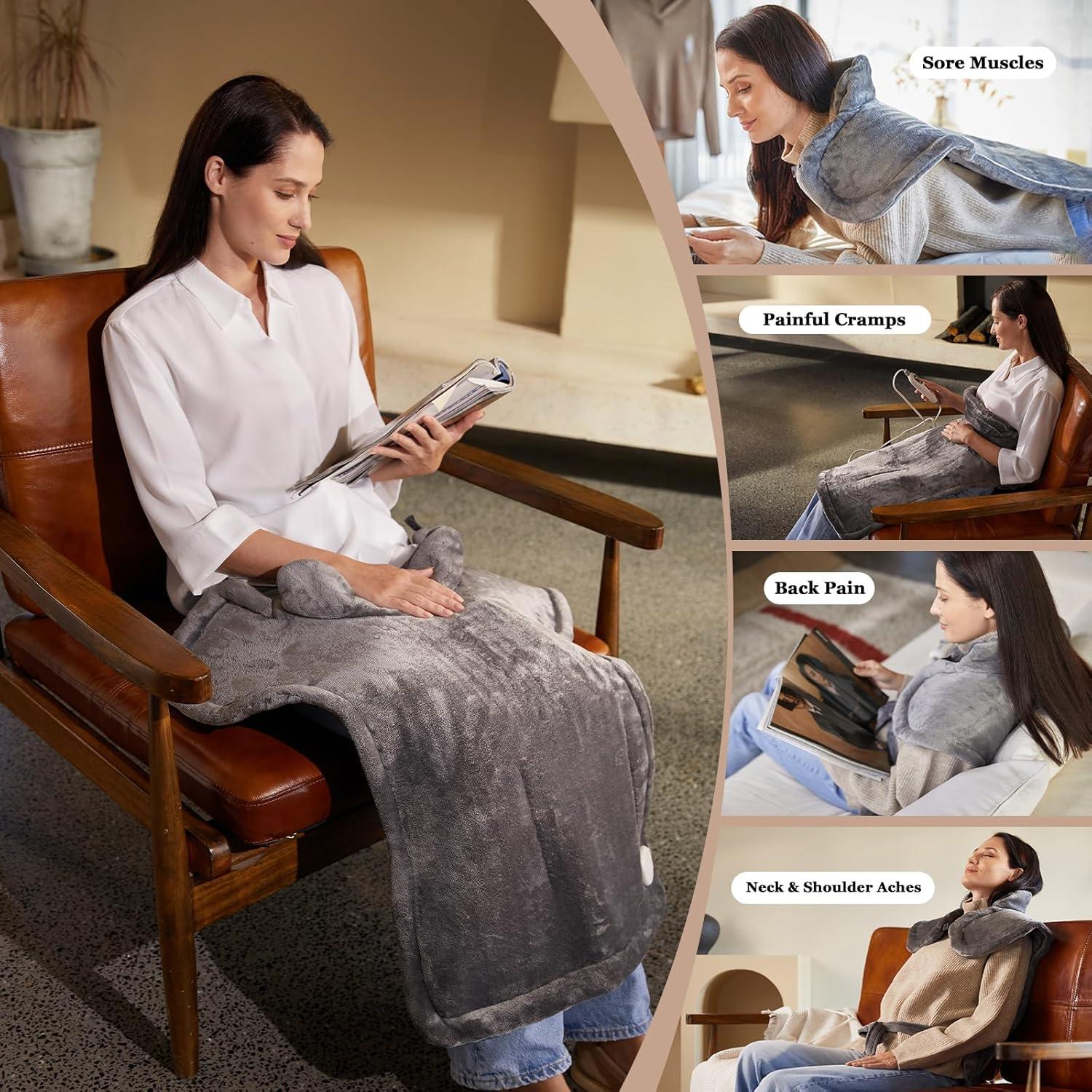 Almohadilla Calefactora Eléctrica FSA Gris 61x83cm