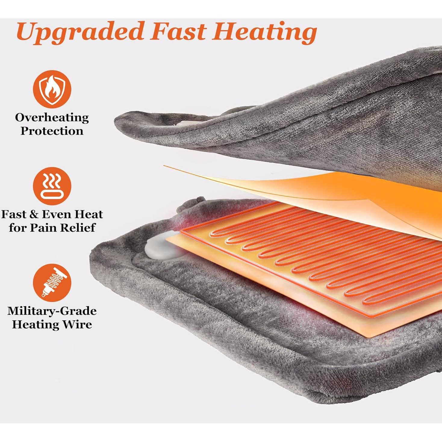 Almohadilla Calefactora Eléctrica FSA Gris 61x83cm