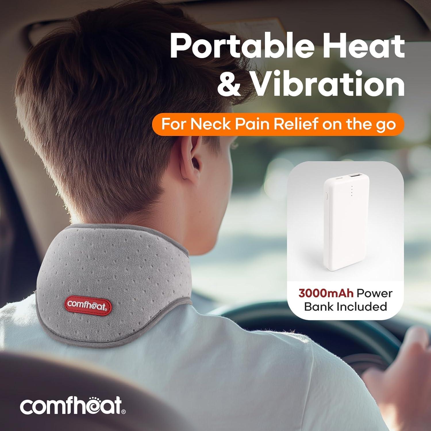 Almohadilla Calentadora de Cuello Comfheat con Masaje Vibrante