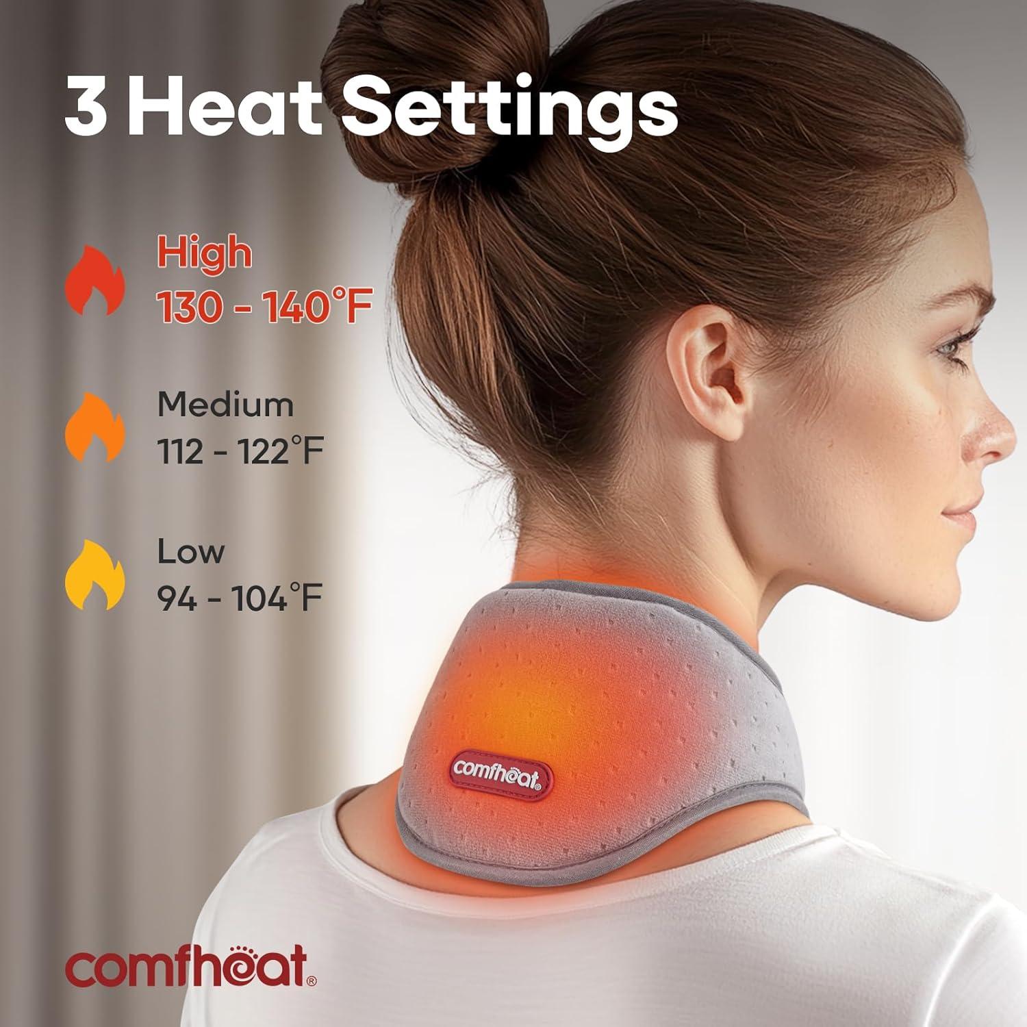 Almohadilla Calentadora de Cuello Comfheat con Masaje Vibrante