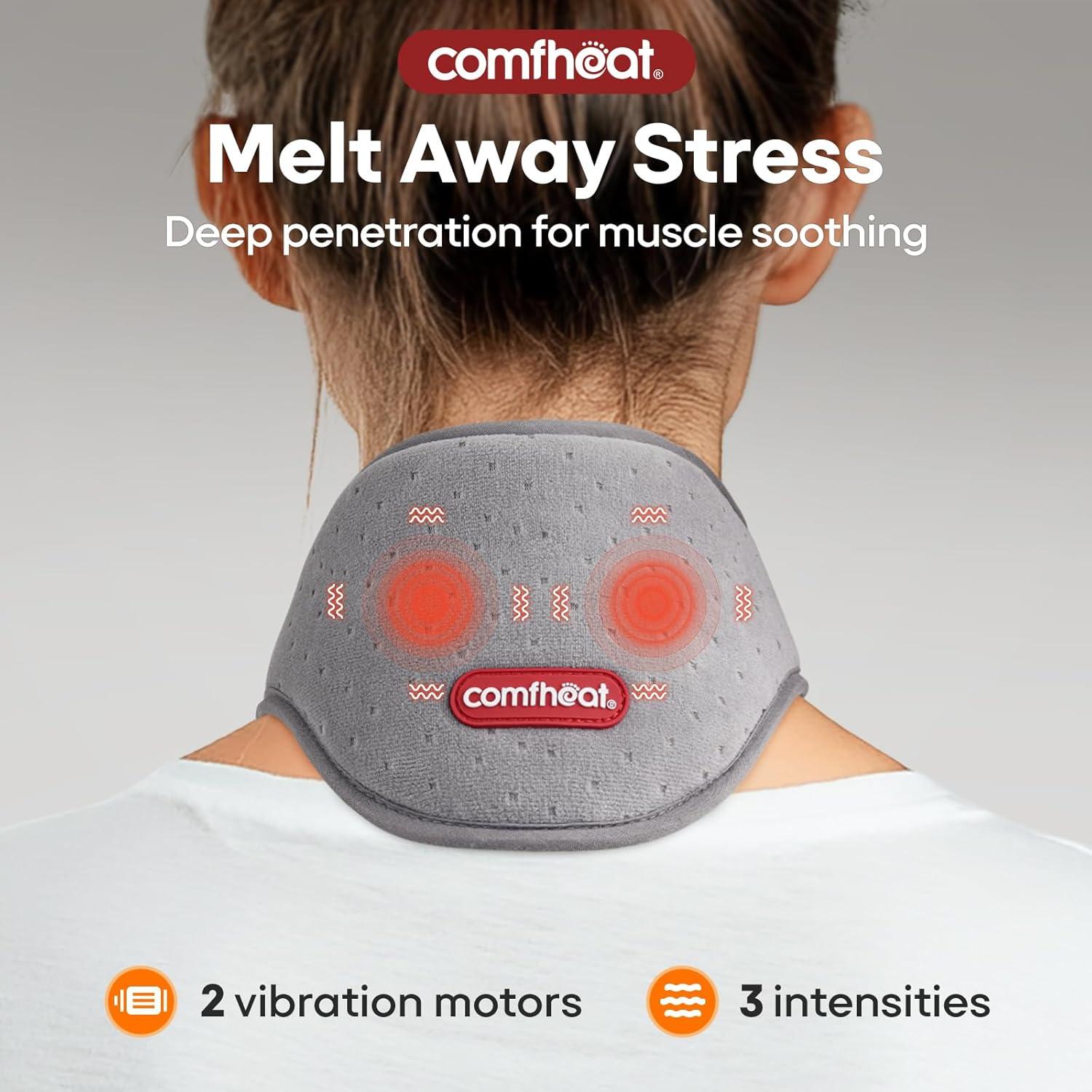 Almohadilla Calentadora de Cuello Comfheat con Masaje Vibrante