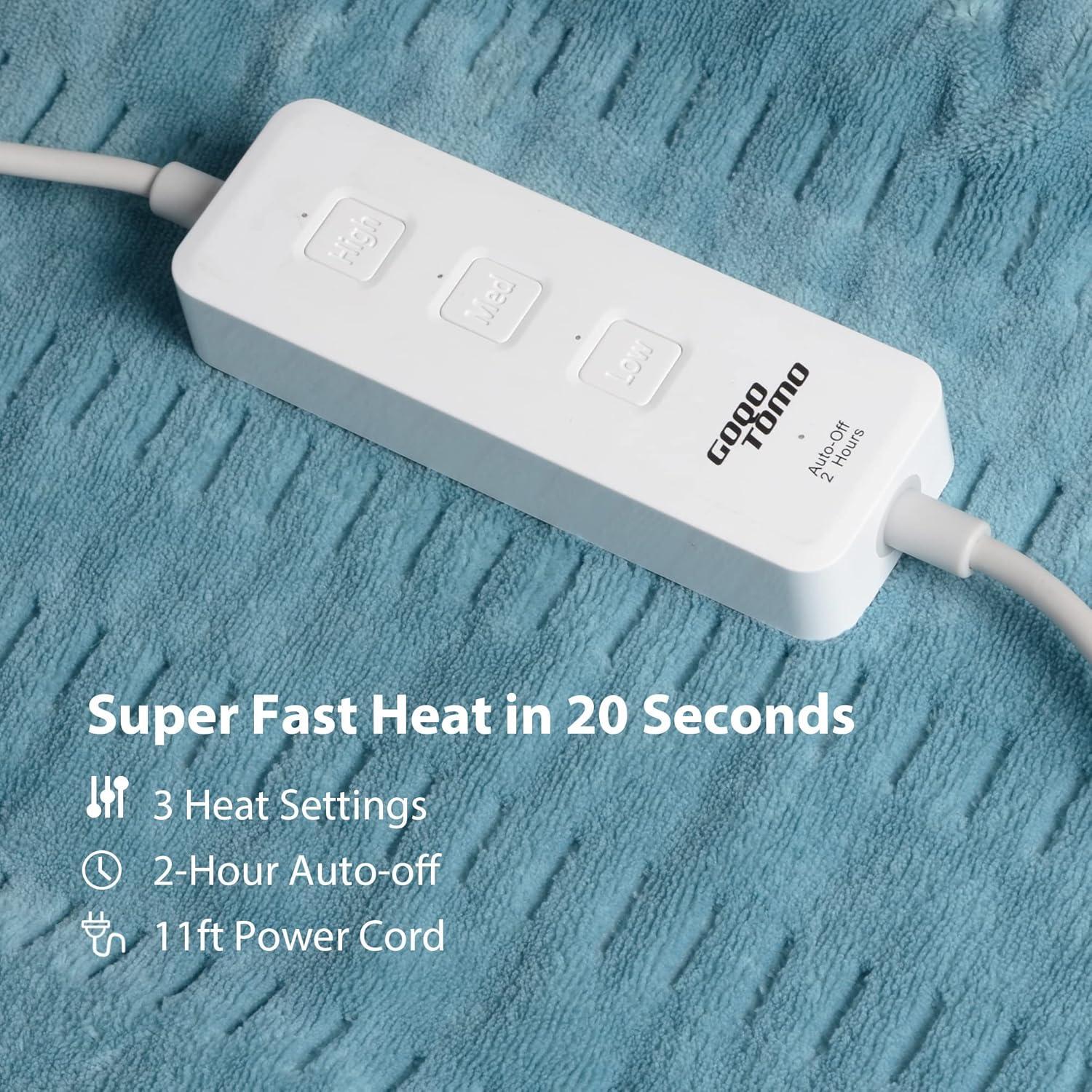 Almohadilla Térmica GOQOTOMO 30x60 cm con Peso y Calor Rápido