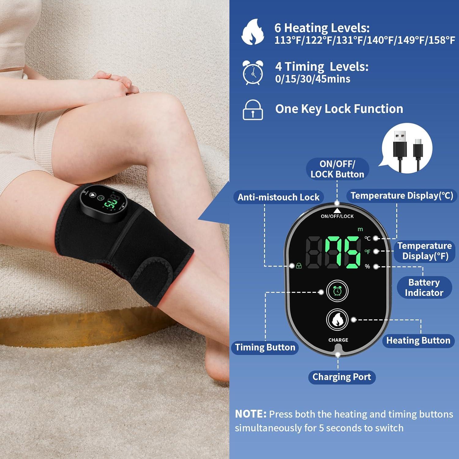 Almohadilla Calentadora Inalámbrica LANGSKIP para Rodilla 3000mAh