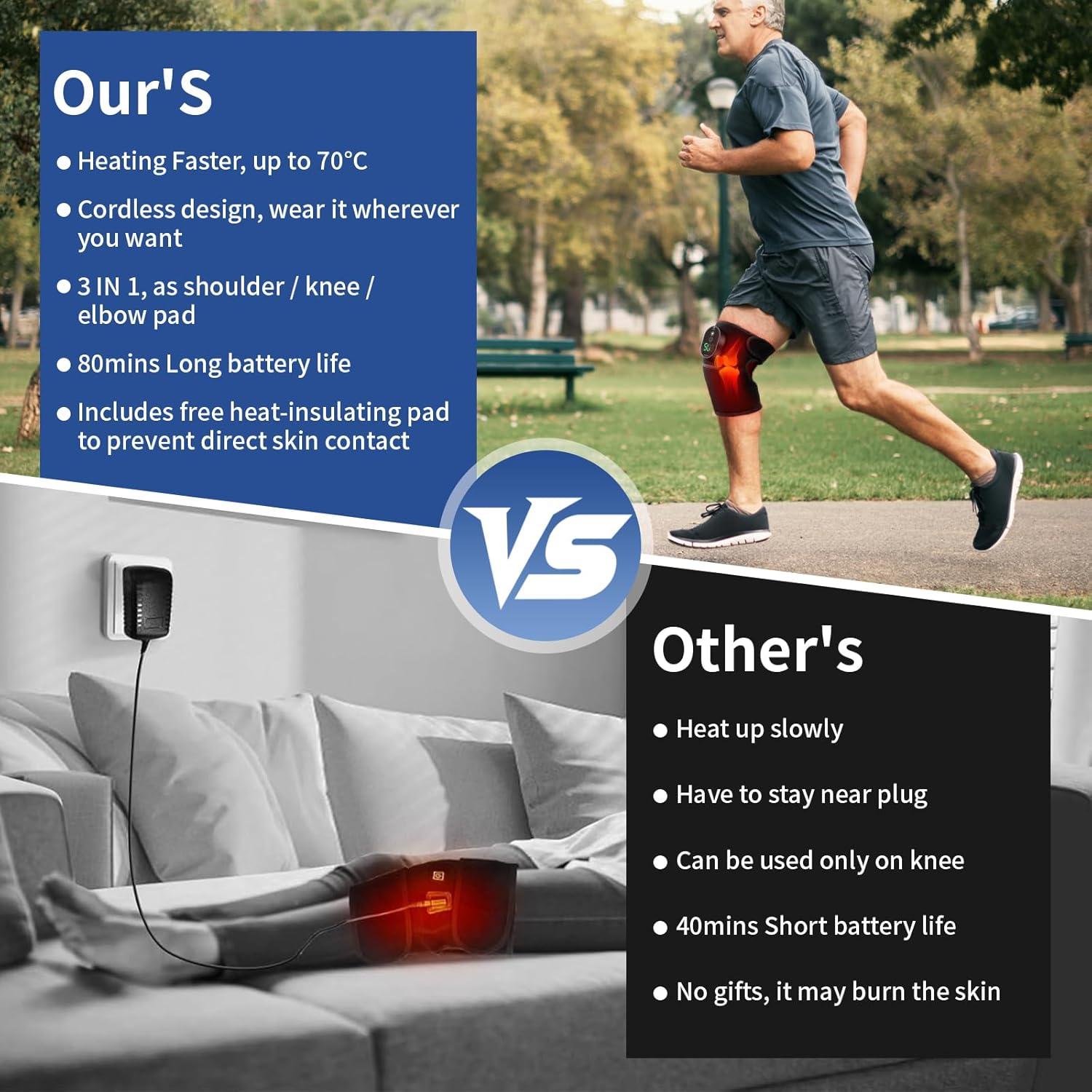 Almohadilla Calentadora Inalámbrica LANGSKIP para Rodilla 3000mAh