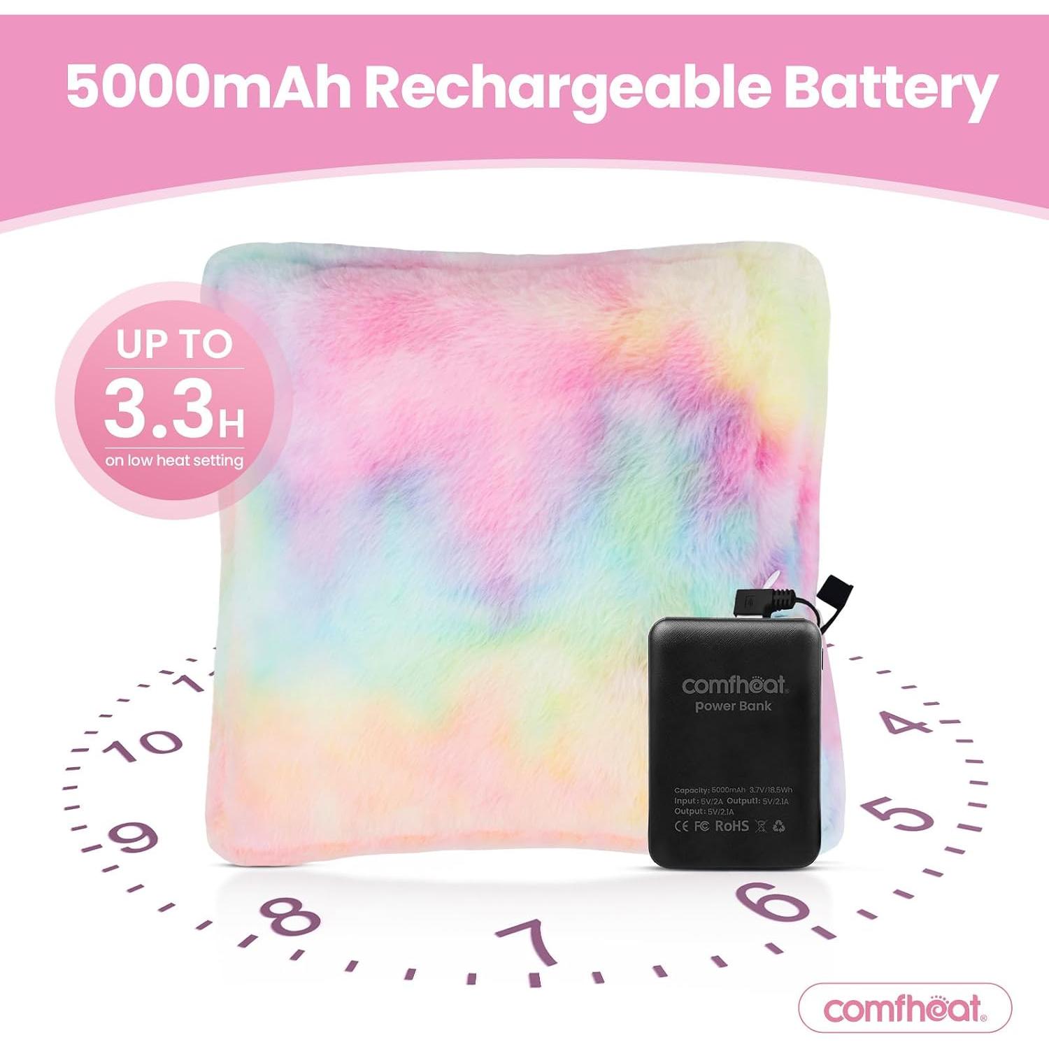 Almohada Calentada Comfheat Soporte Lumbar Recargable 40x40cm