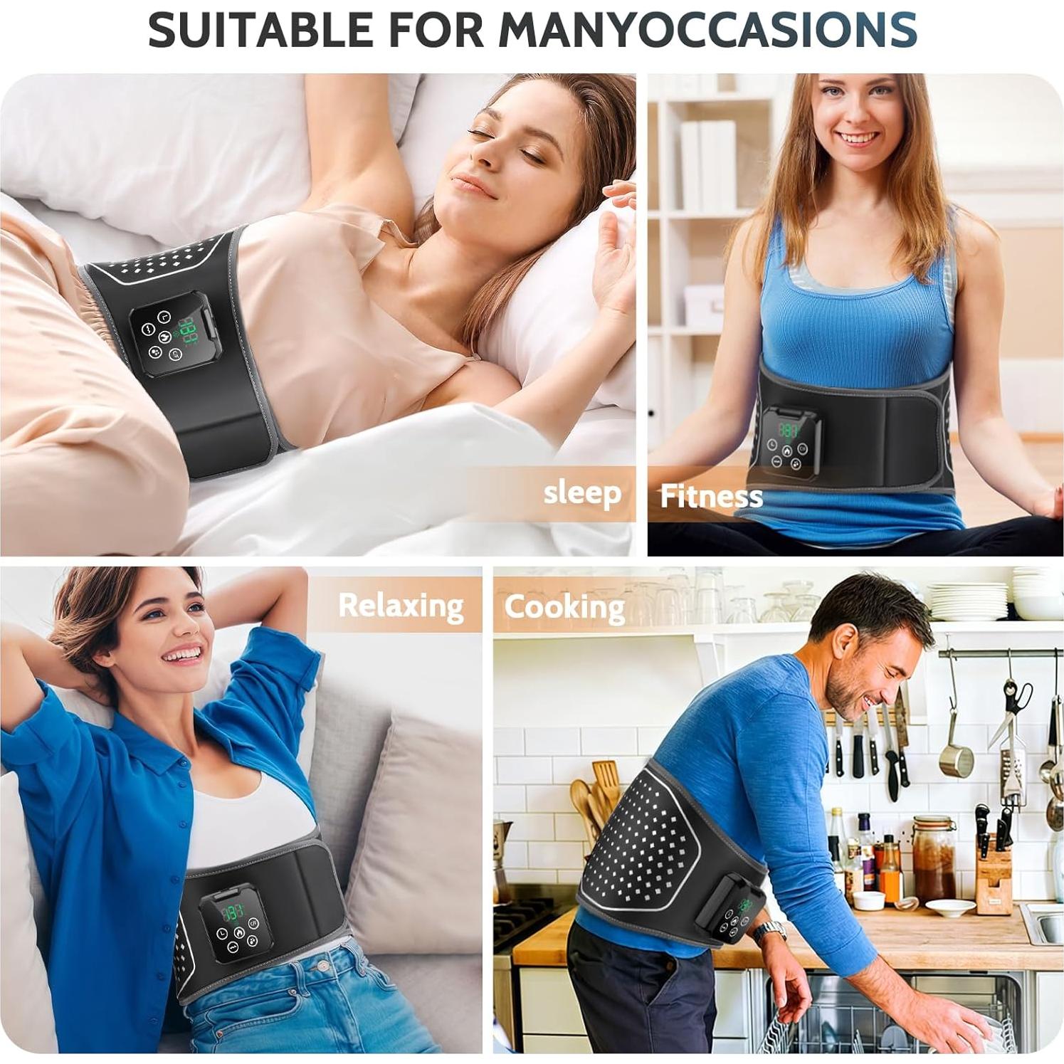 Masajeador de espalda calefactable inalámbrico Yincook 3 niveles