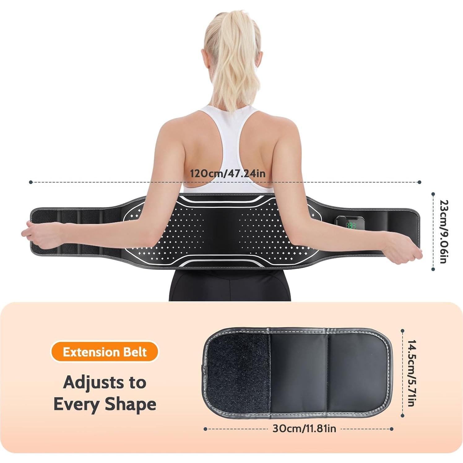 Masajeador de espalda calefactable inalámbrico Yincook 3 niveles