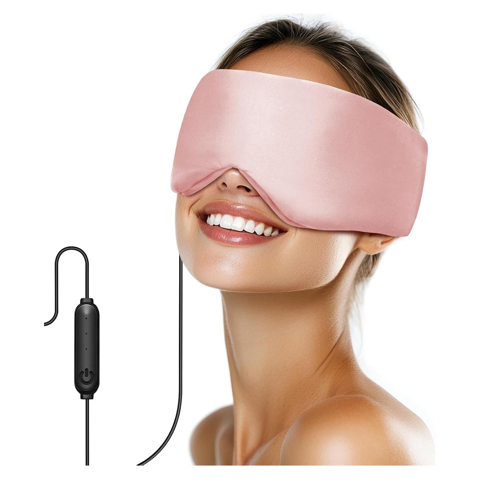 Máscara Térmica de Ojos FERVORSOFT Rosa con USB y 3 Temperaturas