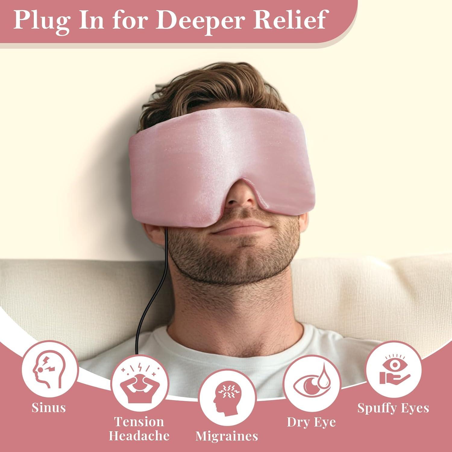 Máscara Térmica de Ojos FERVORSOFT Rosa con USB y 3 Temperaturas