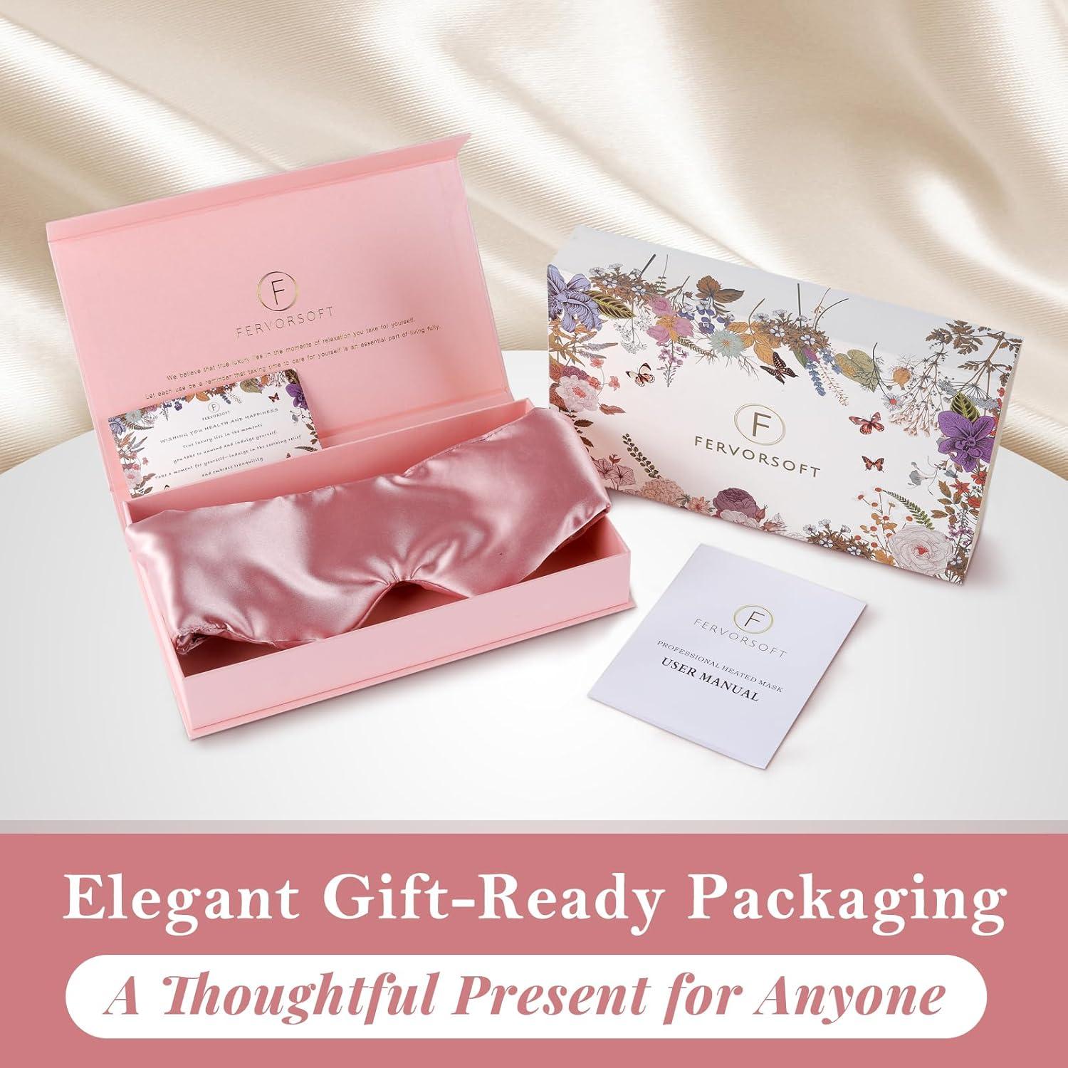 Máscara Térmica de Ojos FERVORSOFT Rosa con USB y 3 Temperaturas