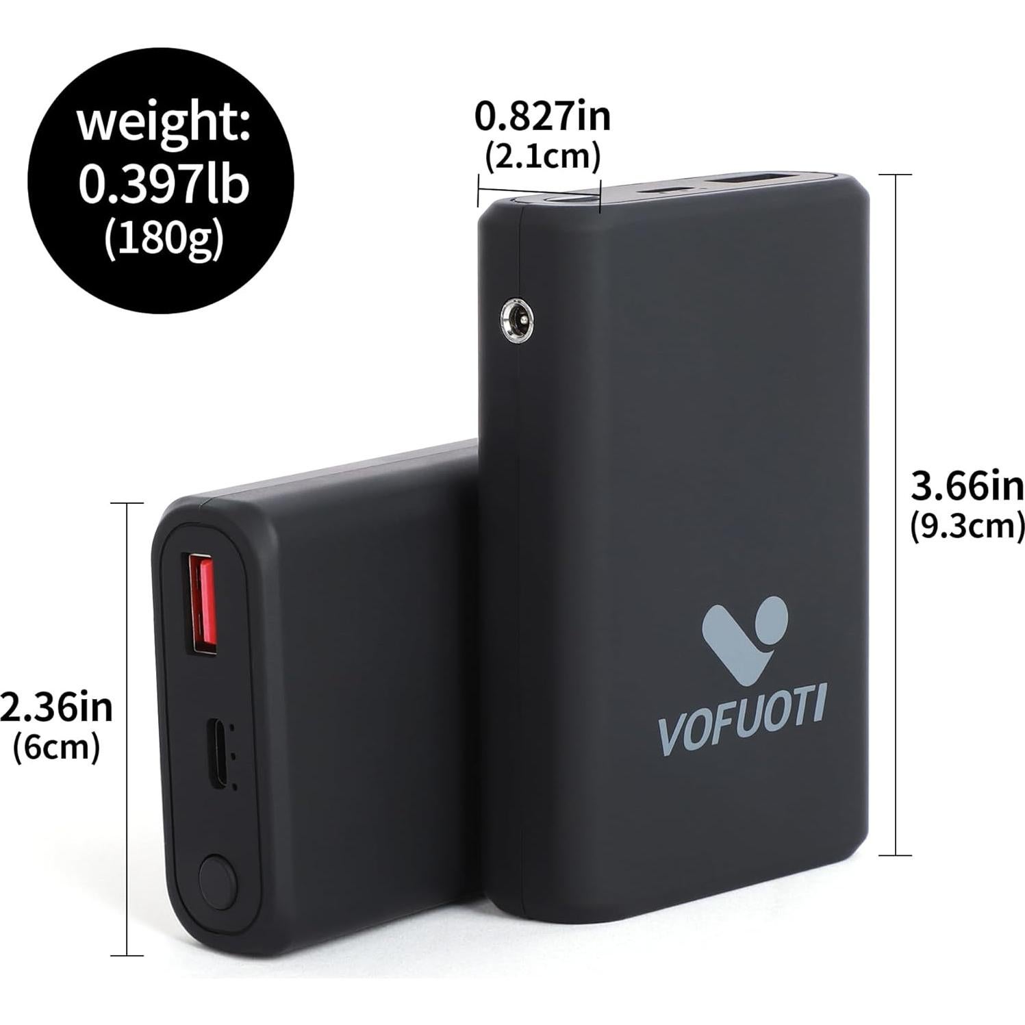 Cargador Portátil Vofuoti 10000mAh para Almohadilla Térmica