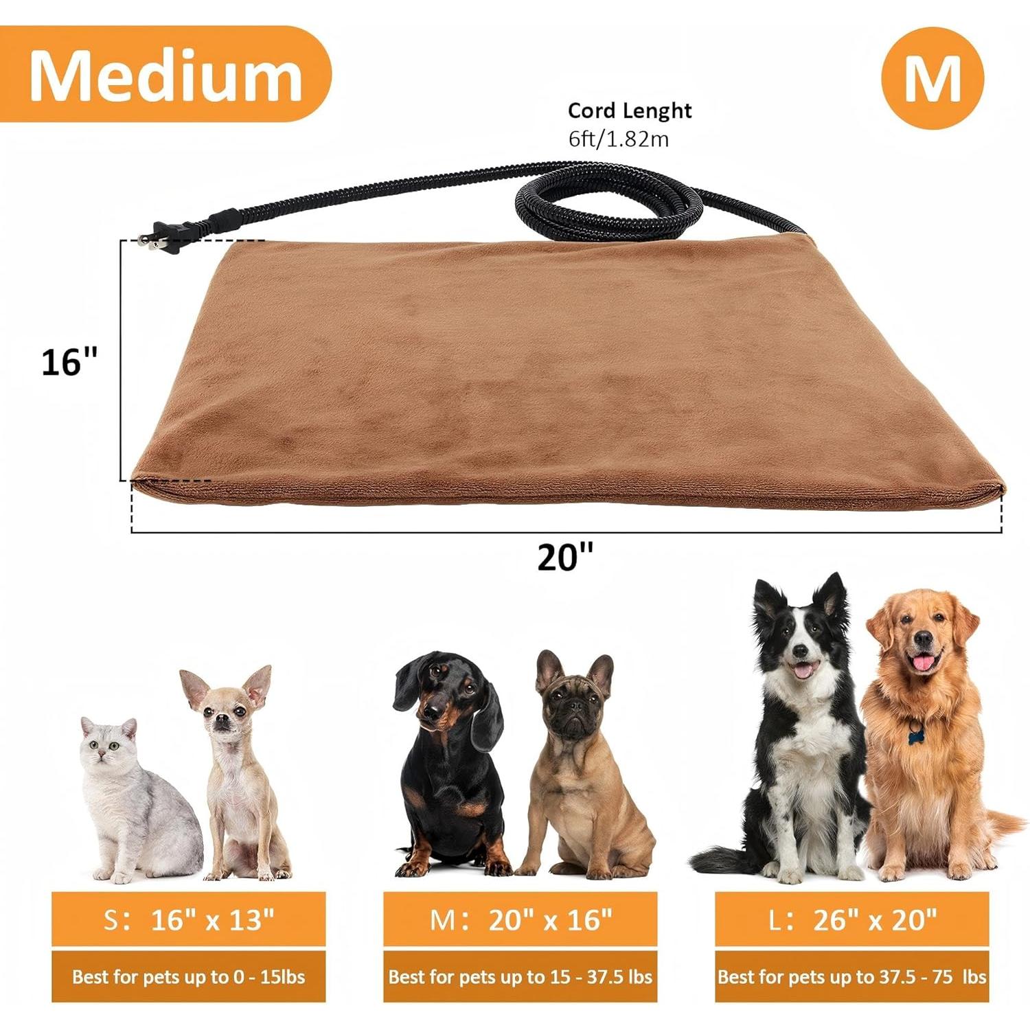 Almohadilla Térmica para Mascotas PetTemp M 50.8x40.6cm