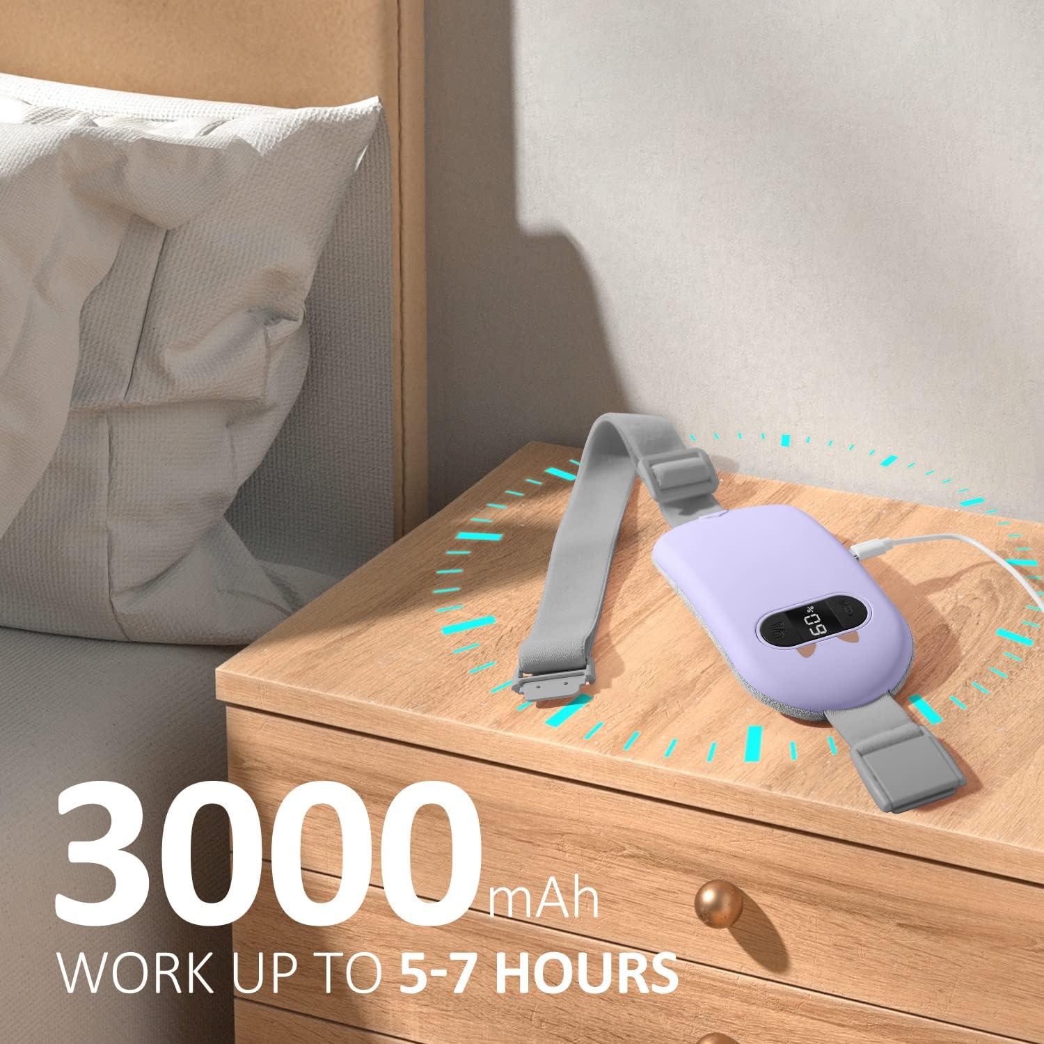 Almohadilla Calefactora Inalámbrica Worxvell para Calambres Menstruales - 6 Niveles de Calor y Masaje