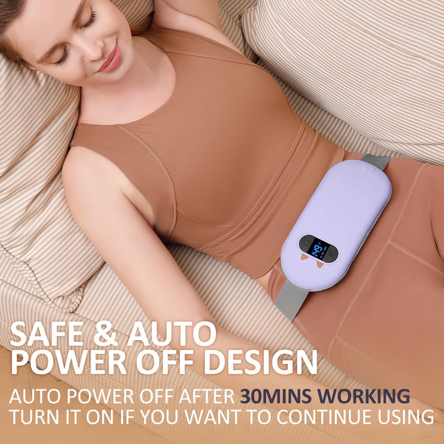 Almohadilla Calefactora Inalámbrica Worxvell para Calambres Menstruales - 6 Niveles de Calor y Masaje