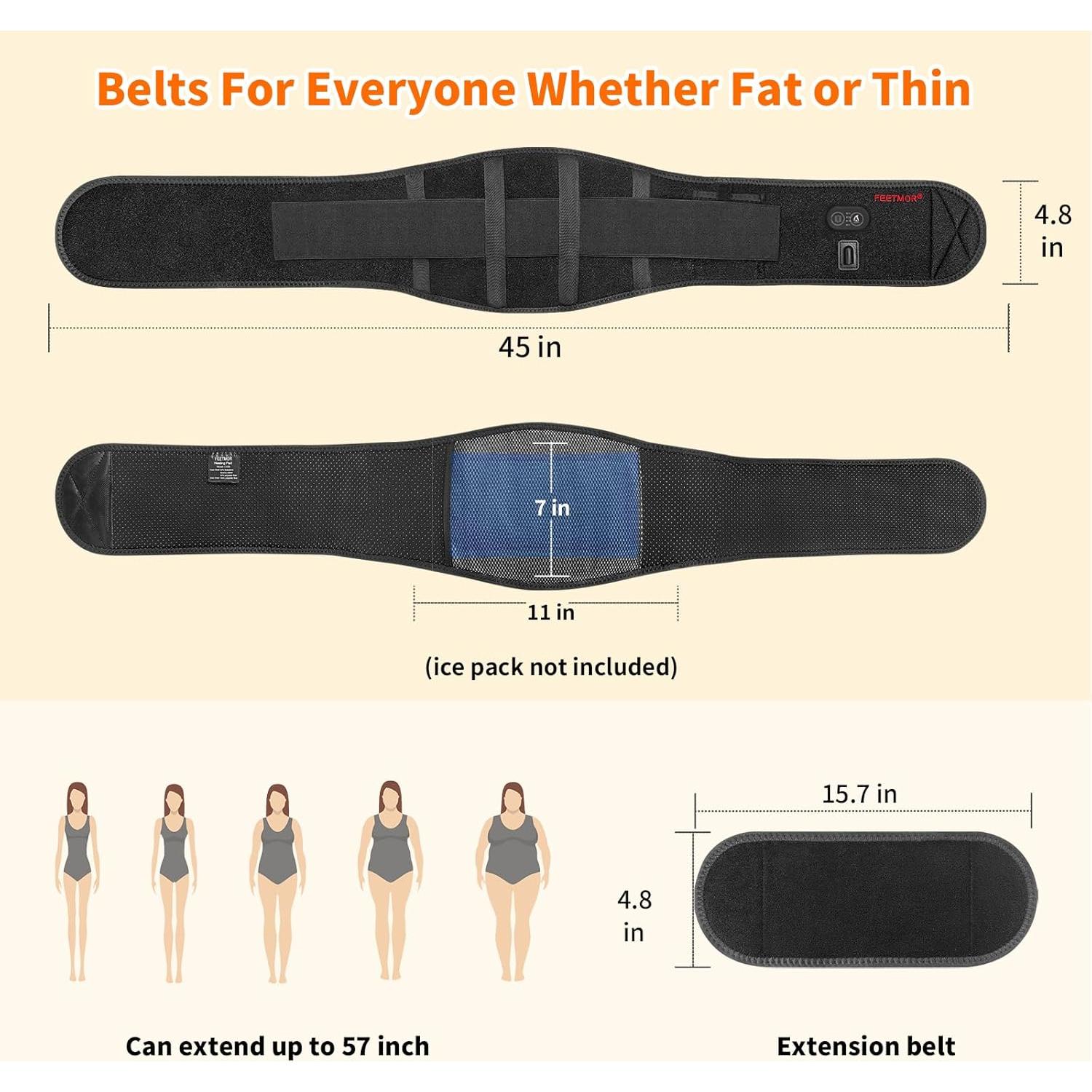 Cinturón Calefactor Inalámbrico FEETMOR FH68 - Alivio Espalda