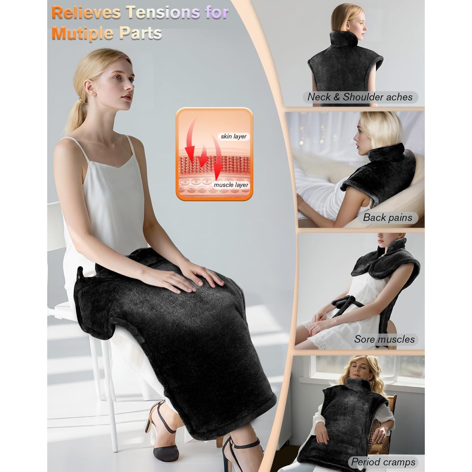 Almohadilla Calefactora Eléctrica LANVA 61x84cm 6 Niveles Calor