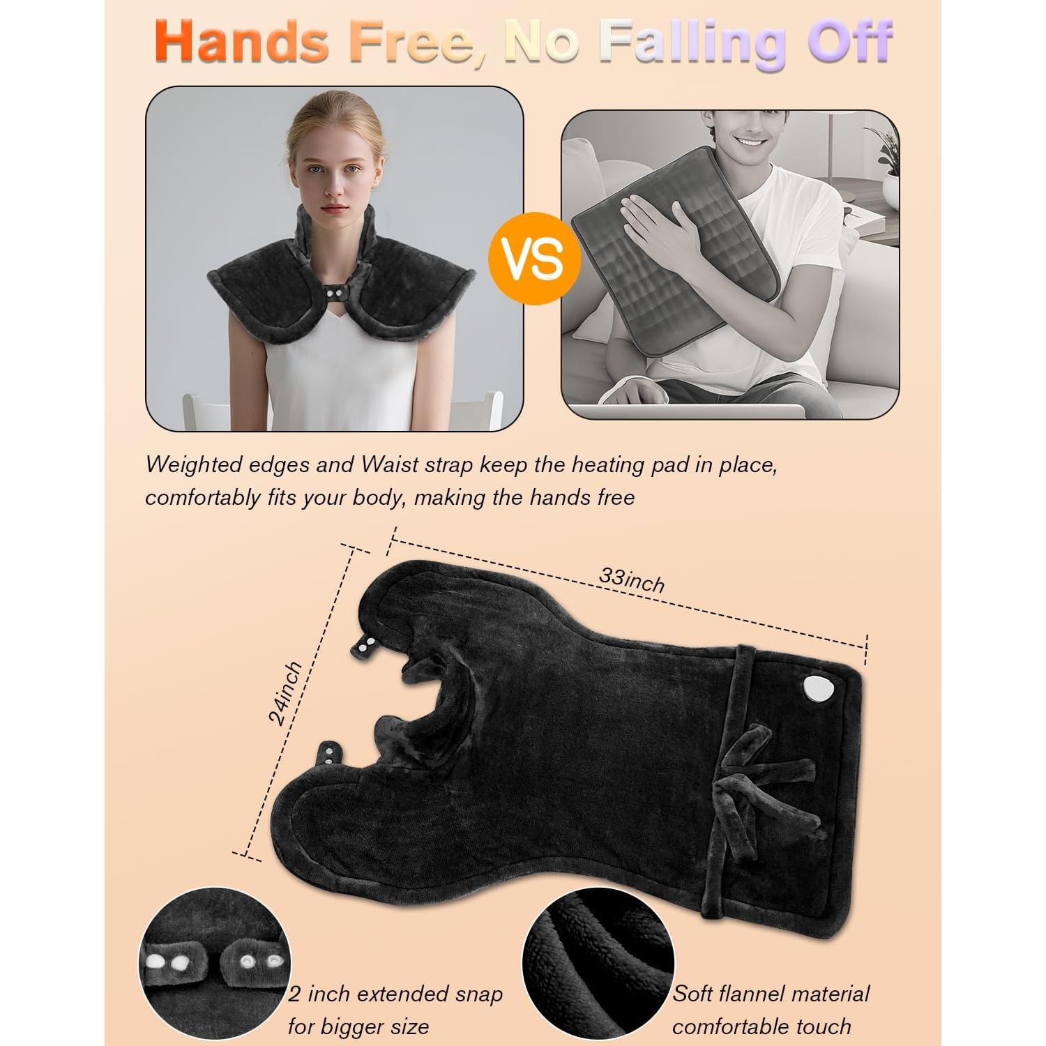 Almohadilla Calefactora Eléctrica LANVA 61x84cm 6 Niveles Calor