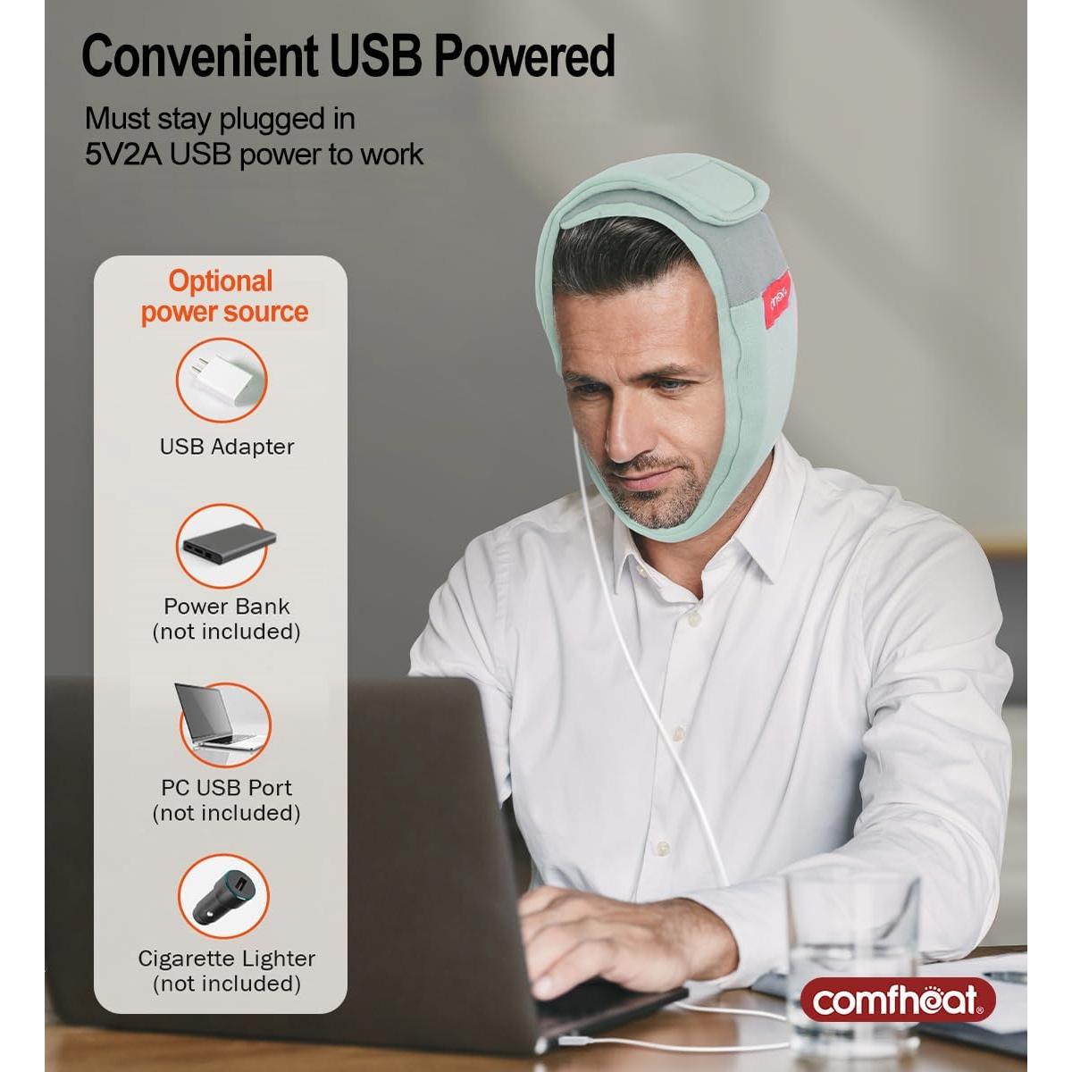 Almohadilla Térmica Facial Comfheat para TMJ USB 3 Calores